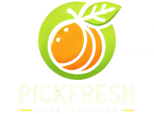 PickFresh logo lockup, dark backgrounds
