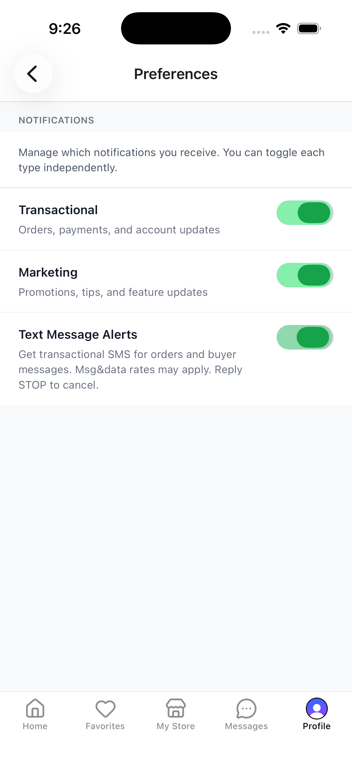 Toggle state after the user taps "I Agree" in the confirmation dialog.